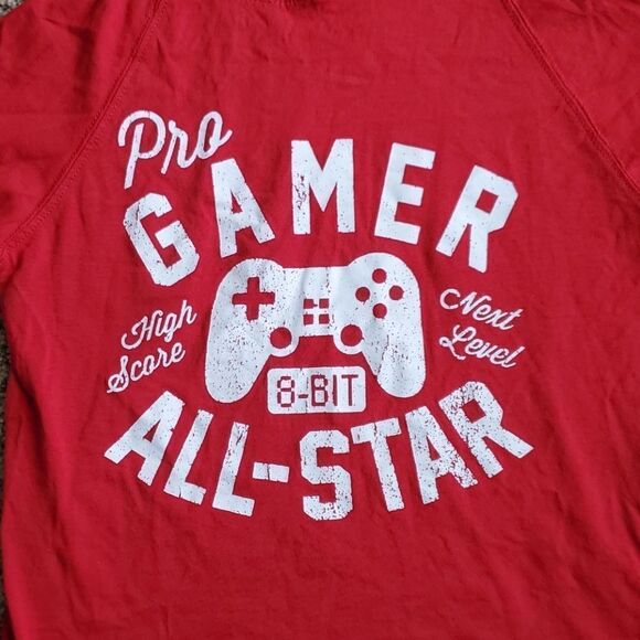 Rumi & Ryder red Pro Gamer hooded long sleeve tee - Picture 2 of 4